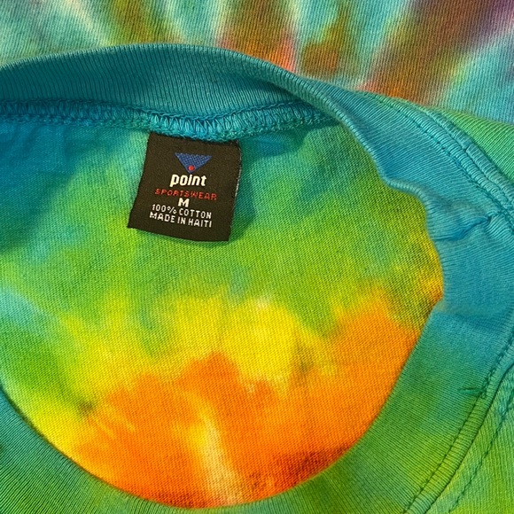 Six Color Vibrant Custom Spiral Tie Dye T-Shirt Size Medium - Picture 3 of 3